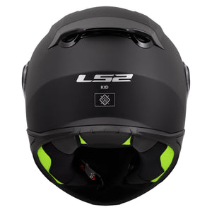 FF Kid Solid Youth Full Face Motorcycle Helmet - Matte Black