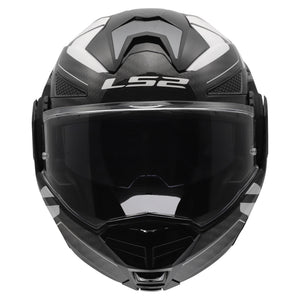 Helmet Advant X Carbon Halo Modular Motorcycle Helmet with SunShield - Gloss Black/White