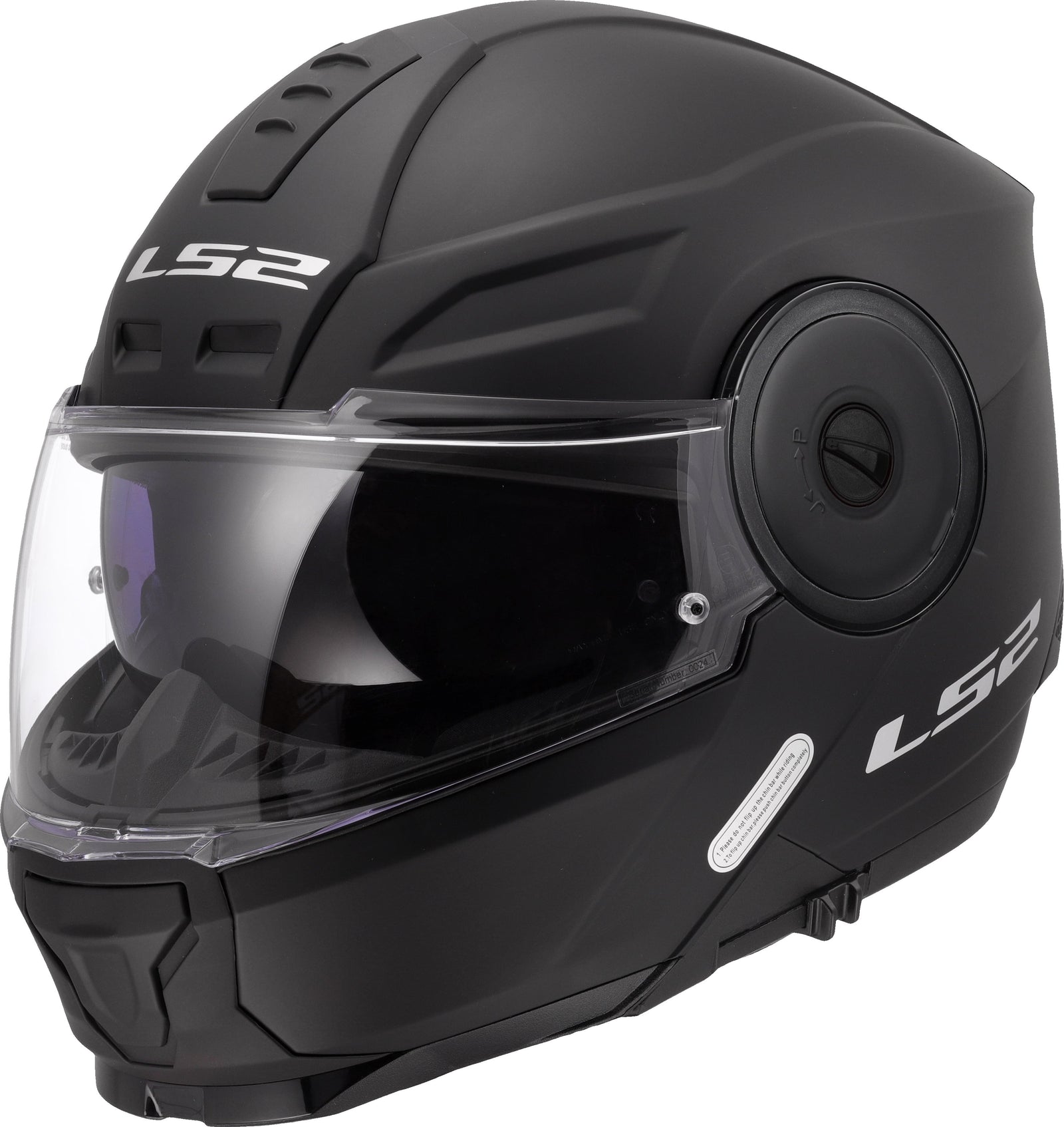 Horizon II Solid Modular Helmet with SunShield - Matte Black Product View