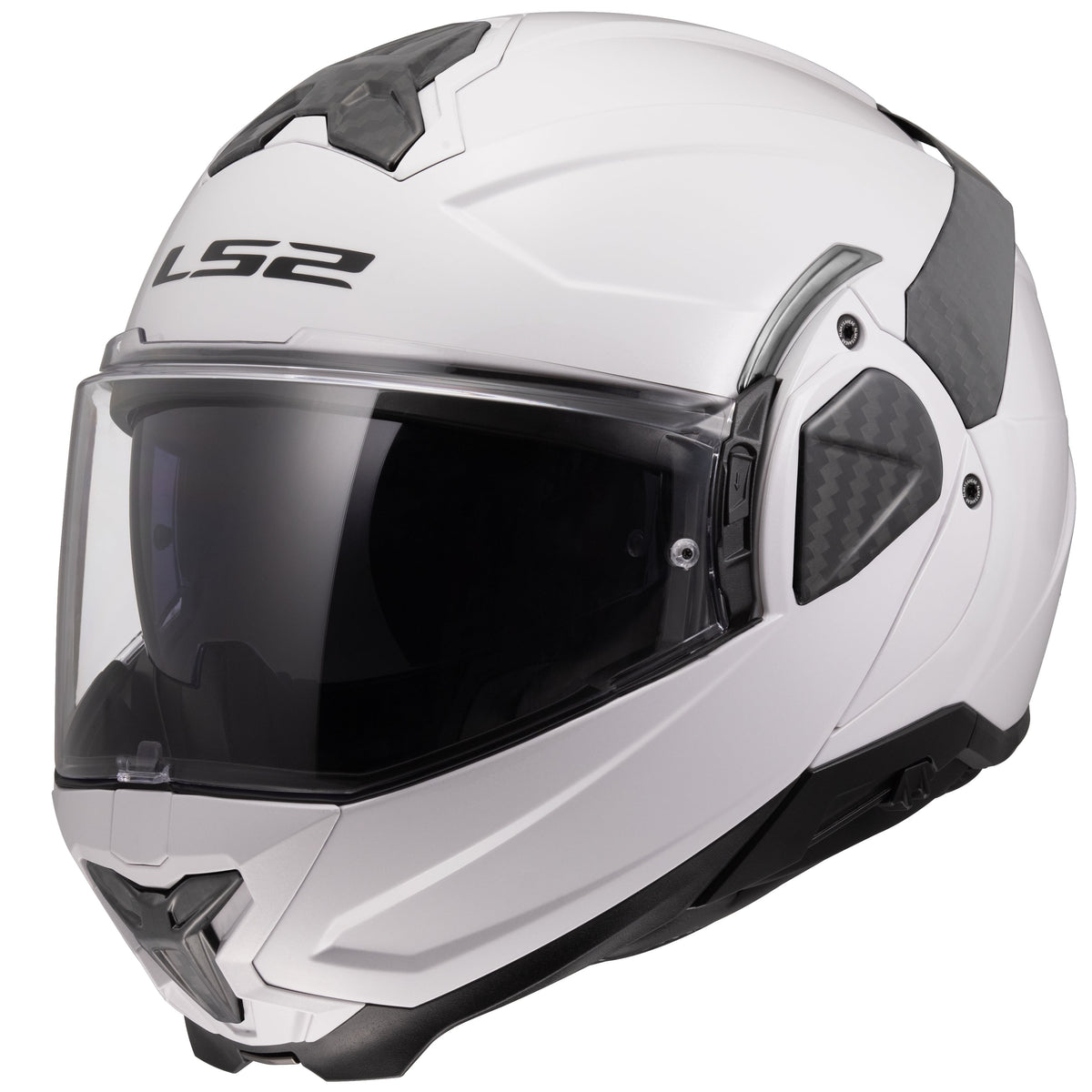 Helmet Advant II Solid Modular Motorcycle Helmet with SunShield - Gloss White Product View