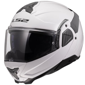 Helmet Advant II Solid Modular Motorcycle Helmet with SunShield - Gloss White