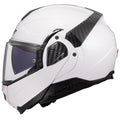 Helmet Advant II Solid Modular Motorcycle Helmet with SunShield - Gloss White Product View
