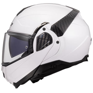 Helmet Advant II Solid Modular Motorcycle Helmet with SunShield - Gloss White