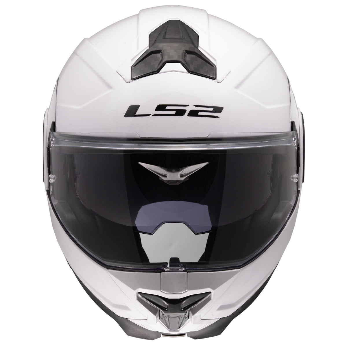 Helmet Advant II Solid Modular Motorcycle Helmet with SunShield - Gloss White Product View