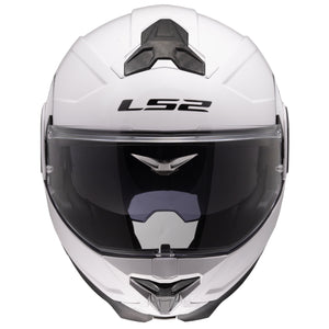 Helmet Advant II Solid Modular Motorcycle Helmet with SunShield - Gloss White