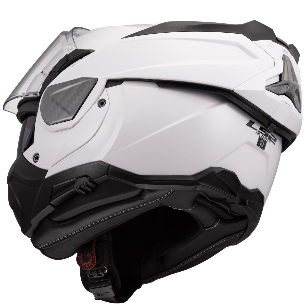 Helmet Advant II Solid Modular Motorcycle Helmet with SunShield - Gloss White Product View