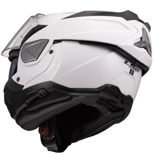 Helmet Advant II Solid Modular Motorcycle Helmet with SunShield - Gloss White