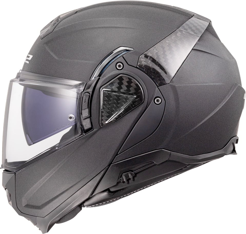 Helmet Advant II Solid Modular Motorcycle Helmet with SunShield - Concrete Gray Product View