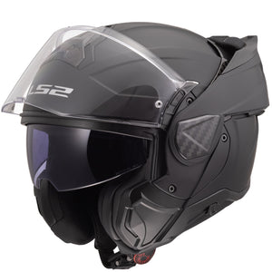Helmet Advant II Solid Modular Motorcycle Helmet with SunShield - Matte Black