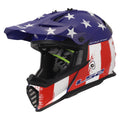 Youth Battle Scar Full Face MX Helmet - Gloss Red/White/Blue Product View