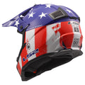 Youth Battle Scar Full Face MX Helmet - Gloss Red/White/Blue Product View