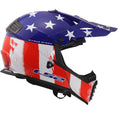 Youth Battle Scar Full Face MX Helmet - Gloss Red/White/Blue Product View
