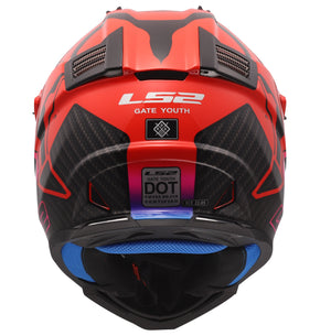 Youth Wash Full-Face MX Helmet - Gloss Red/Blue/Purple