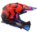 Youth Wash Full-Face MX Helmet - Gloss Red/Blue/Purple Product View
