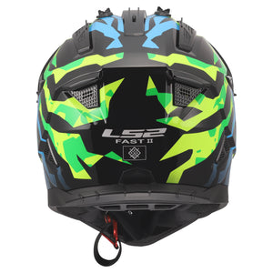 Helmet Gate II Electra Motocross Helmet - Gloss Blue/Pink/Green