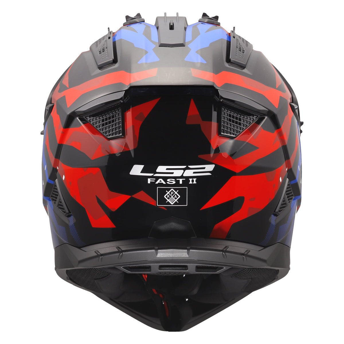 Helmet Gate II Electra Motocross Motorcycle Helmet - Gloss White/Blue/Red Product View