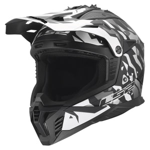 Helmet Gate II Electra Motocross Motorcraft Helmet - Matte Black/Gray