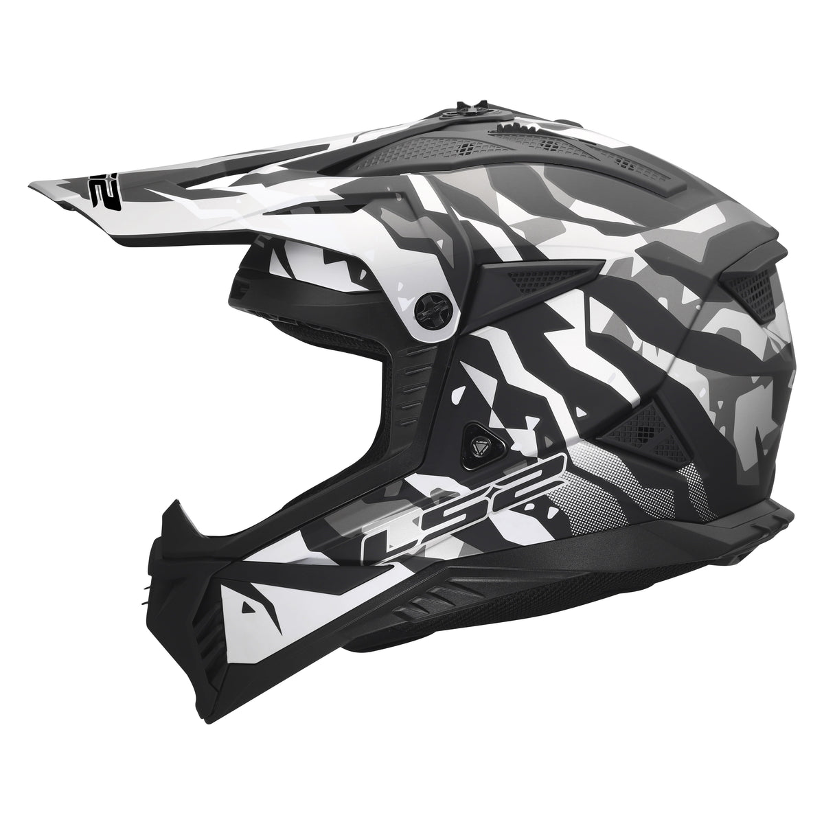 Helmet Gate II Electra Motocross Motorcraft Helmet - Matte Black/Gray Product View