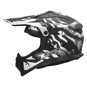 Helmet Gate II Electra Motocross Motorcraft Helmet - Matte Black/Gray