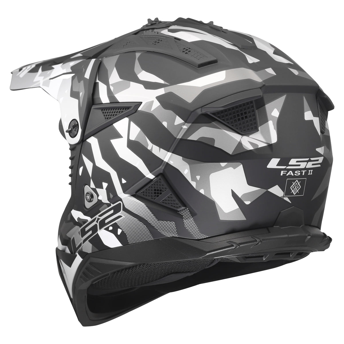Helmet Gate II Electra Motocross Motorcraft Helmet - Matte Black/Gray Product View