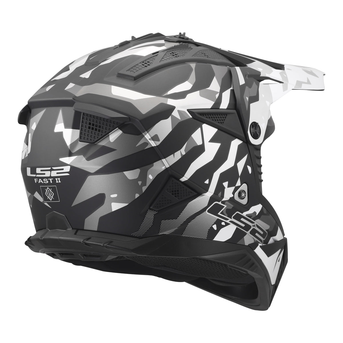 Helmet Gate II Electra Motocross Motorcraft Helmet - Matte Black/Gray Product View