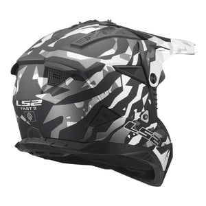 Helmet Gate II Electra Motocross Motorcraft Helmet - Matte Black/Gray