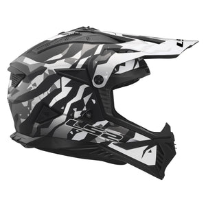 Helmet Gate II Electra Motocross Motorcraft Helmet - Matte Black/Gray