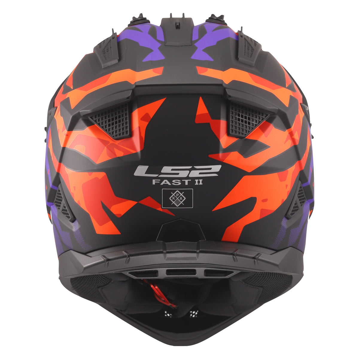 Helmet Gate II Electra Motocross Motorcycle Helmet - Matte Purple/Orange Product View