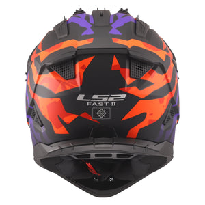 Helmet Gate II Electra Motocross Motorcycle Helmet - Matte Purple/Orange