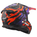 Helmet Gate II Electra Motocross Motorcycle Helmet - Matte Purple/Orange Product View