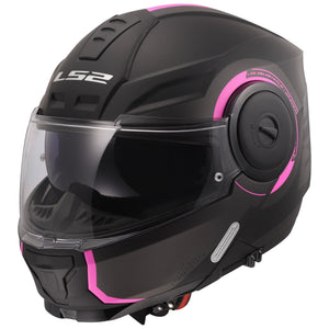 Horizon II Arch Modular Helmet with SunShield - Matte Titanium/Pink