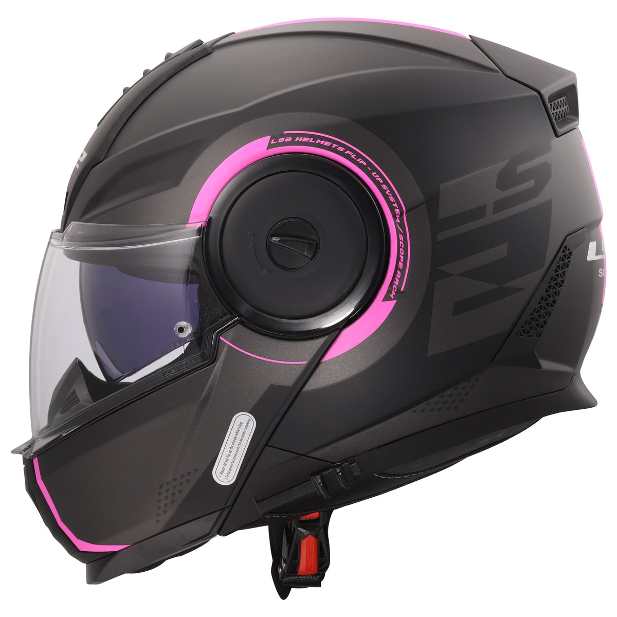 Horizon II Arch Modular Helmet with SunShield - Matte Titanium/Pink Product View