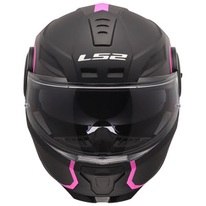 Horizon II Arch Modular Helmet with SunShield - Matte Titanium/Pink