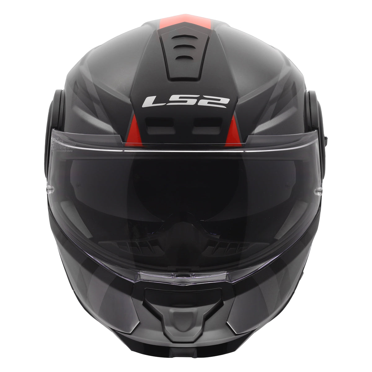 Horizon II HAMR Modular Motorcycle Helmet with SunShield - Gloss Black/Titanium/Red Product View