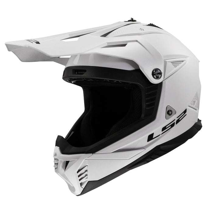 Helmet Gate II Solid Full Face MX Motorcycle Helmet - Gloss White Product View