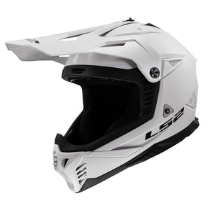 Helmet Gate II Solid Full Face MX Motorcycle Helmet - Gloss White