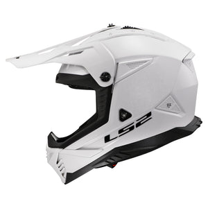 Helmet Gate II Solid Full Face MX Motorcycle Helmet - Gloss White