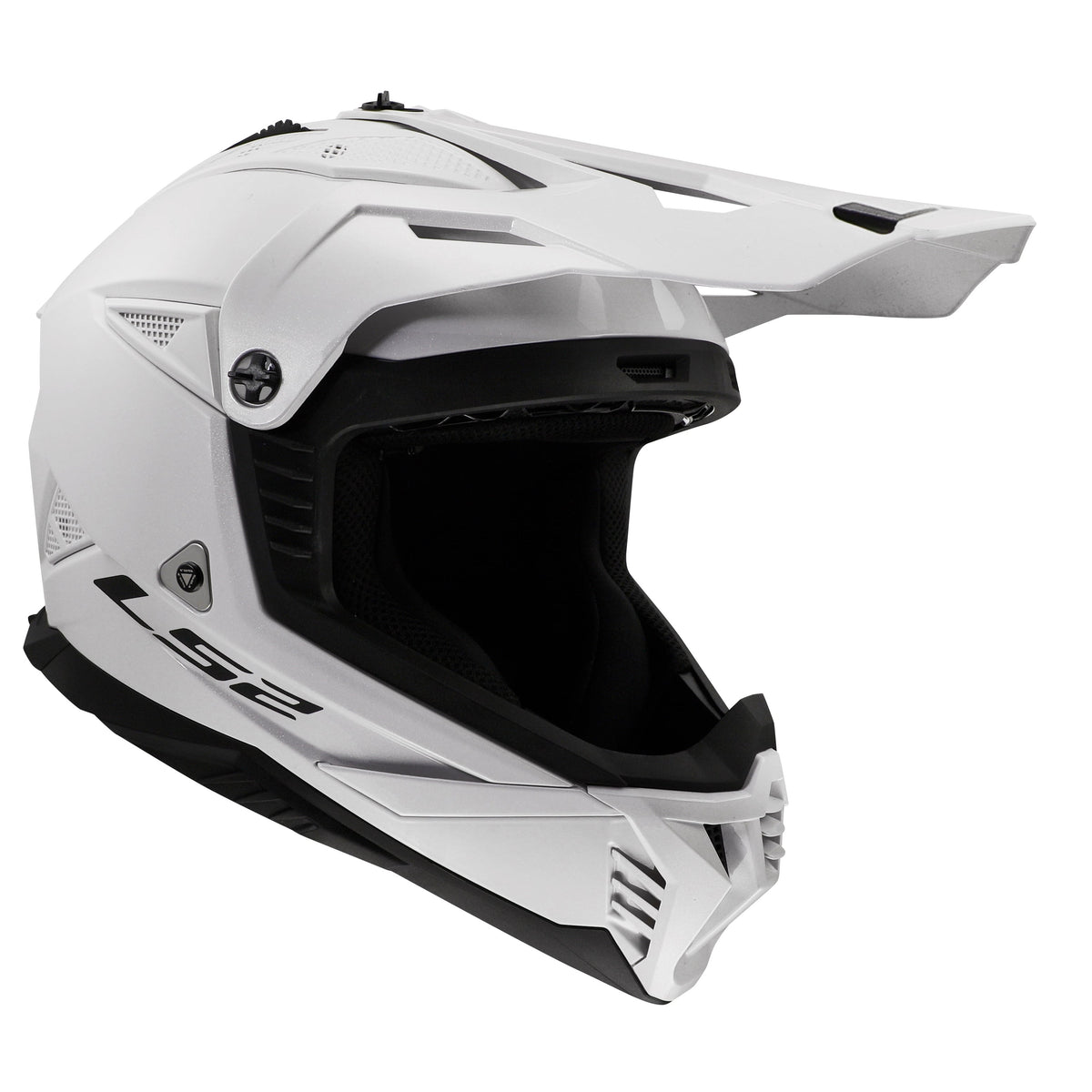 Helmet Gate II Solid Full Face MX Motorcycle Helmet - Gloss White Product View