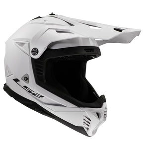 Helmet Gate II Solid Full Face MX Motorcycle Helmet - Gloss White