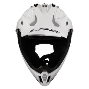 Helmet Gate II Solid Full Face MX Motorcycle Helmet - Gloss White