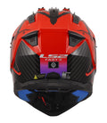 Helmet Gate II Wash Full Face MX Motorcycle Helmet - Gloss Red/Blue/Purple Product View
