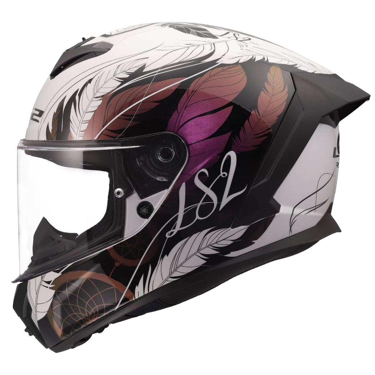Rapid III Dreamcatcher Full Face Motorcycle Helmet - Chameleon White Product View