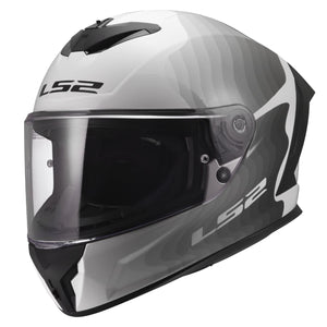 Rapid III Flow Full Face Motorcycle Helmet - Gloss White/Gray/Black