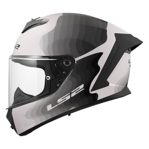 Rapid III Flow Full Face Motorcycle Helmet - Gloss White/Gray/Black