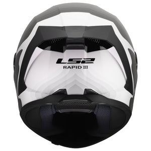 Rapid III Flow Full Face Motorcycle Helmet - Gloss White/Gray/Black