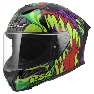 Rapid III Lycant Full Face Helmet - Gloss Black/Green/Purple