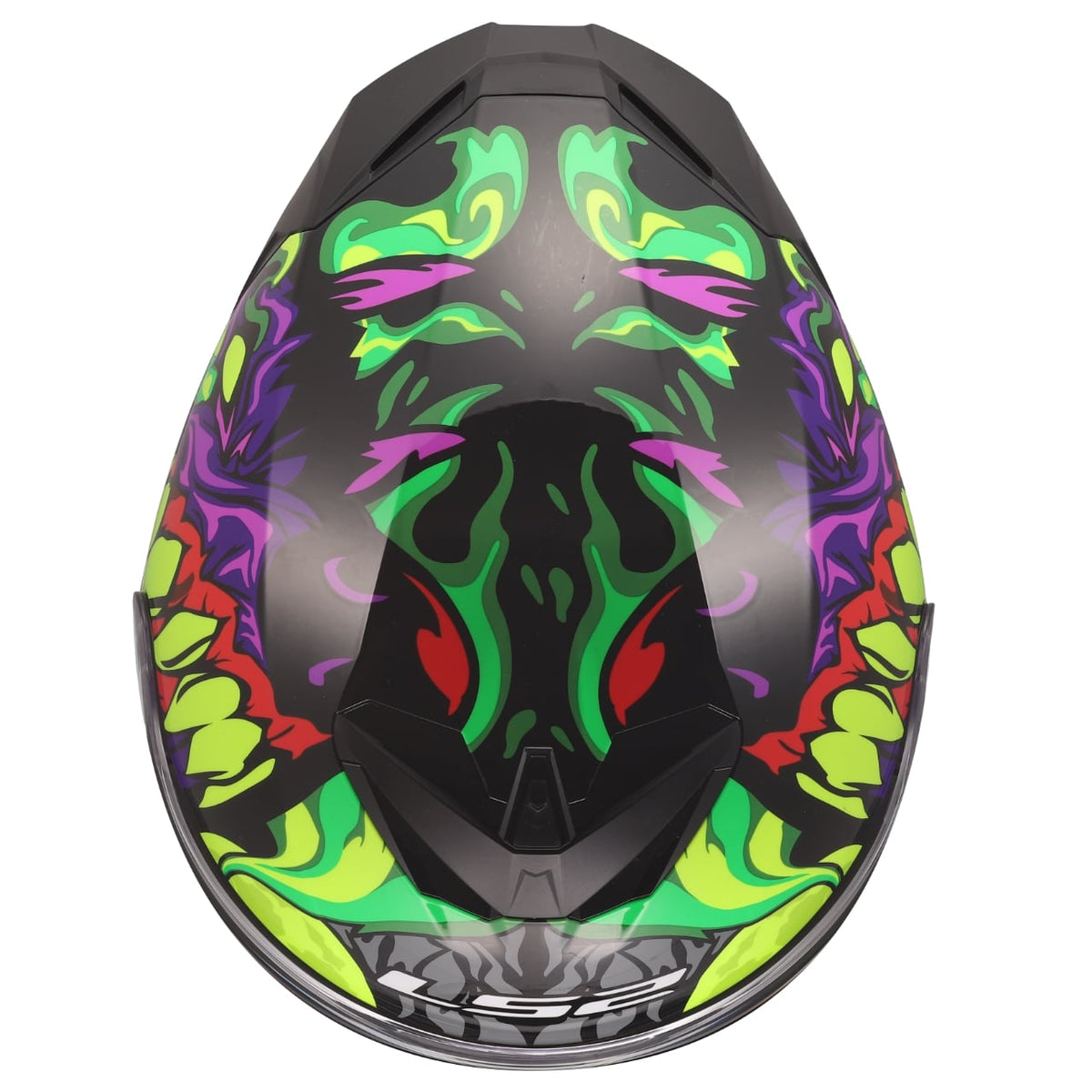 Rapid III Lycant Full Face Helmet - Gloss Black/Green/Purple Product View