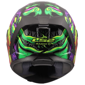 Rapid III Lycant Full Face Helmet - Gloss Black/Green/Purple