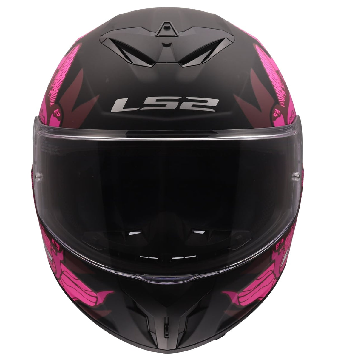 Rapid III Poppies Full-Face Helmet - Matte Black/Pink Product View