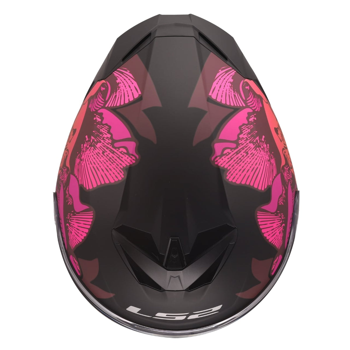Rapid III Poppies Full-Face Helmet - Matte Black/Pink Product View
